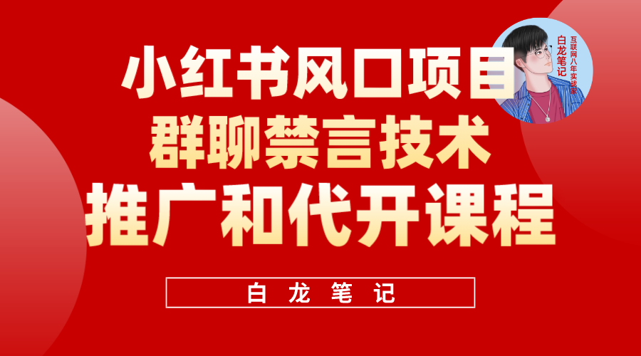 小红书风口项目日入300+,小红书群聊禁言技术代开项目,适合新手操作