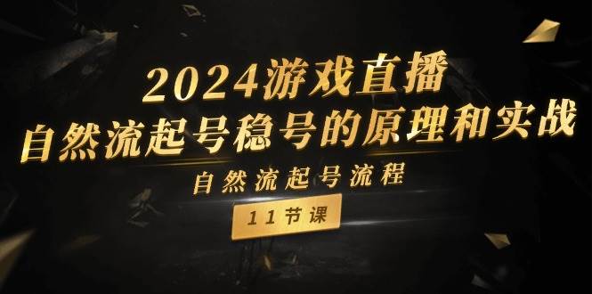 2024游戏直播-自然流起号稳号的原理和实战,自然流起号流程(11节)