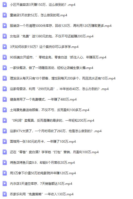 真实有效391套商业模式，年入几十到几百万案例解析（电子书+视频+图文）