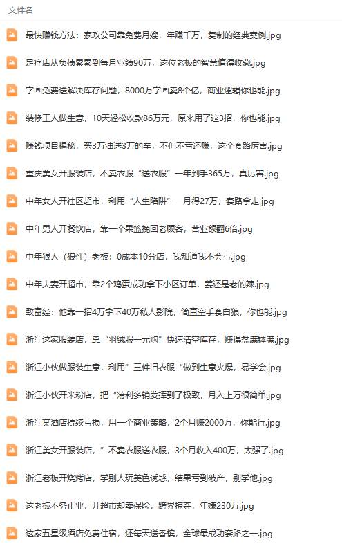 真实有效391套商业模式，年入几十到几百万案例解析（电子书+视频+图文）