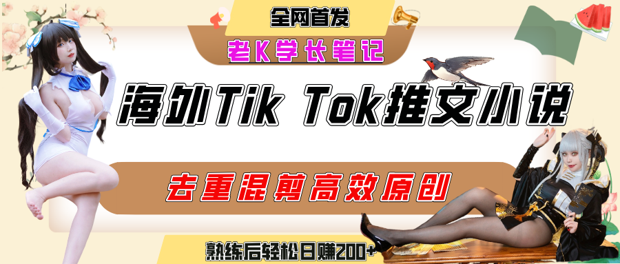海外tiktok小说推文暴力项目,高停留率,高转化率,上手后一天搞顿饭钱不是问题