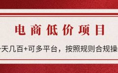 电商低价赔FU项目：按照规则合规操作