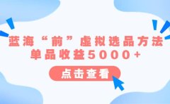 某公众号付费文章《蓝海“前”虚拟选品方法:单品收益5000+》
