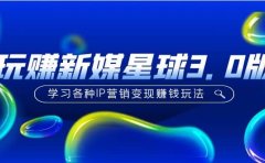 《玩赚新媒星球3.0版》学习各种IP营销变现玩法（价值498）