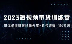 2023短视频带货训练营:带你彻底玩转好物分享+起号逻辑(50节课)