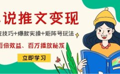 小说推文训练营