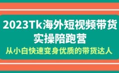 2023-Tk海外短视频带货-实操陪跑营,从小白快速变身优质的带货达人