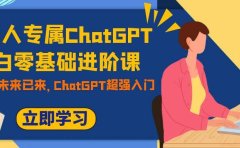 职场人专属ChatGPT小白零基础进阶课,AI已至,未来已来,ChatGPT超强入门