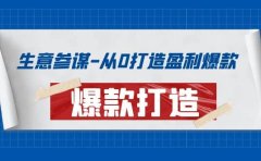 生意参谋-从0打造盈利爆款：手把手教您打造爆款多种玩法