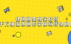快团团变现实战营,千万级流水团长带你玩转快团团