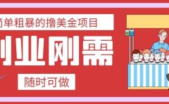 最简单粗暴的撸美金项目 会打字就能轻松赚美金