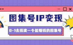 图集号IP变现，0-1去搭建一个能ZQ的图集号（文档+资料+视频）无水印