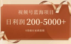 视频号蓝海项目,0基础在家也能做,一天200-5000+【附266G资料】