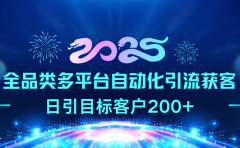 2025全品类多平台自动化引流获客，日引目标客户200+