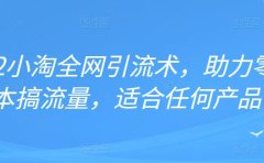2022年小淘全网引流术，助力零成本搞流量，适合任何产品