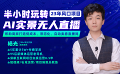 2023年风口项目,半小时玩转AI实景无人直播