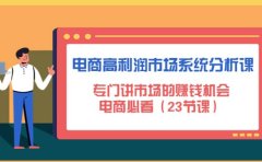 电商高利润市场系统分析课：电商必看（23节课）