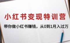 小红书变现特训营：带你做小红书项目