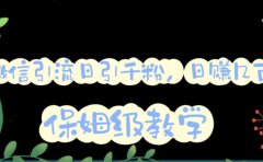 微信互推圈半自动引流方案，矩阵操作日引千人思路【详细视频教程】