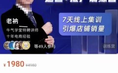 牛气学堂【精准人群】运营+推广训练营，7天线上集训，引爆店铺销量