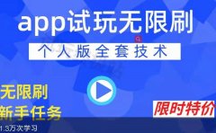 APP无限试玩项目，长期赚钱项目，新手小白都可以上手