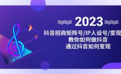 抖音/招商/矩阵号＋IP人设/号+变现/收徒，教你如何做抖音