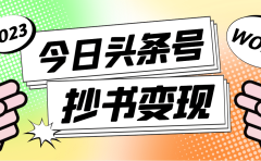 外面收费588的最新头条号软件自动抄书变现玩法（软件+教程）