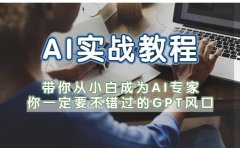 AI实战教程,带你从小白成为AI专家,你一定要不错过的G-P-T风口