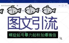 23年价值1980的图文引流创业粉螺旋起好技术暴力起粉加爆微信