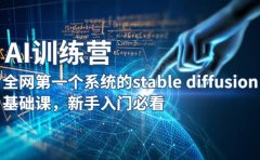 【AI训练营】全网第一个系统的stable diffusion基础课,新手入门必看