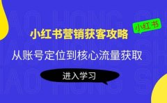 小红书营销获客攻略:从账号定位到核心流量获取,爆款笔记打造