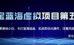淘宝虚拟无货源3.0+4.0+5.0，适合零基础小白，主打蓝海选品，实战型优化操作