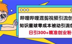 哔哩哔哩混剪视频引流创业粉日引300+知识星球零成本被动引流创业粉一天300+