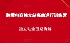 跨境电商独立站高效运行训练营，独立站全链路拆解