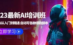 2023最新AI培训班：玩赚AI从入门到精通 自动写各种爆款脚本 (4月26更新)