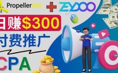 通过CPA推广平台Zeydoo日赚300美元：CPA Offer 付费推广方法