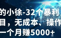 32个小项目，无成本、操作简单