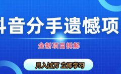 自媒体抖音分手遗憾项目私域项目拆解