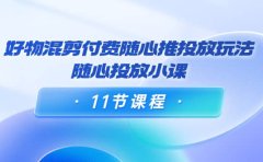 好物混剪付费随心推投放玩法，随心投放小课（11节课程）
