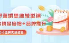 无界营销思维转型课：1000个品牌实操经验，助你销量倍增（20节视频）