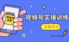 微信视频号实操训练营:视频号起号运营纯干货玩法!