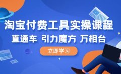 淘宝付费工具·实操课程,直通车-引力魔方-万相台(41节视频课)