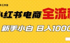 外面收费4988的小红书无货源电商从0-1全流程,日入1000+