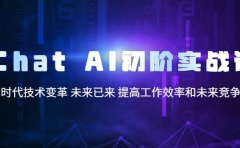 Chat AI初阶实战课,AI时代技术变革 未来已来 提高工作效率和未来竞争力