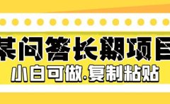 某问答长期项目,简单复制粘贴,小白可做