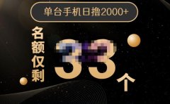 2022年全新口子,手机批量搬砖玩法,一部手机日撸2000+