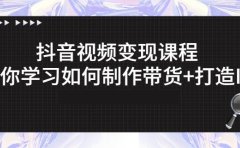 抖音短视频变现课程：带你学习如何制作带货+打造IP【41节】