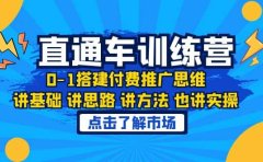 淘系直通车训练课,0-1搭建付费推广思维,讲基础 讲思路 讲方法 也讲实操