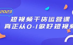 2023短视频干货·运营课，真正从0-1做好短视频（30节课）