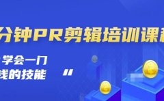 抖音视频一分钟PR剪辑培训:学会一门赚钱的技能,每节课短小精悍